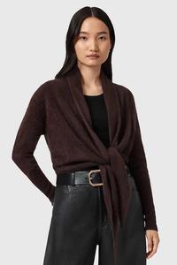 Кашемировый кардиган AllSaints, коричневый