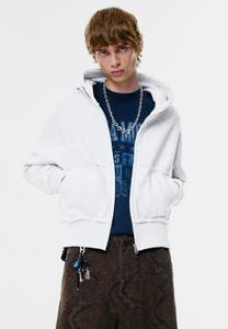 Толстовка PULL&BEAR Zip-up sweatshirt, Light Grey