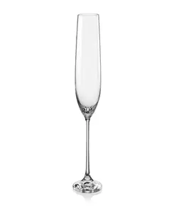 Бокал для шампанского Viola рифленый, 6,5 унций, набор из 6 штук Red Vanilla, clear