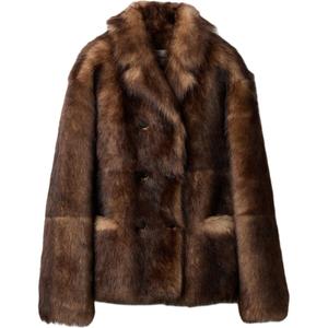 Шуба женская верблюжая коричневый Miu Miu