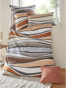 Постельное белье с принтом в коньячных и кремовых тонах  Heine, Cognac-ecru-bedruckt