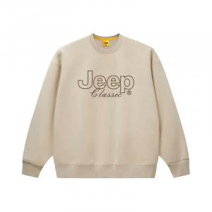 Свитшот Unisex Crew Neck Moderate Others Jeep, бежевый желтый