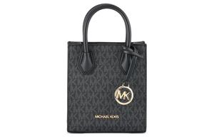 Сумка-шоппер Mercer из кожи, через плечо, женская миниатюрная черная MICHAEL KORS