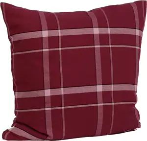 Подушка из органического хлопка, узор в сливовую клетку, 60 х 60 см, Hammock Bliss HängemattenGlück