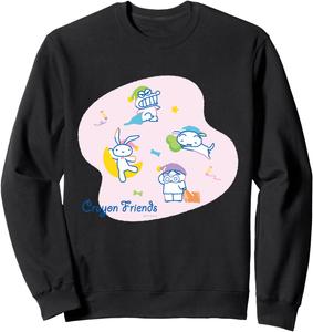 Толстовка Crayon Shin-chan Crayon Friends Yunenaka, черная Crayon Shinchan