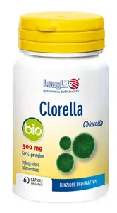 LongLife Bio Chlorella 60 растительных капсул, очищающая добавка Long Life