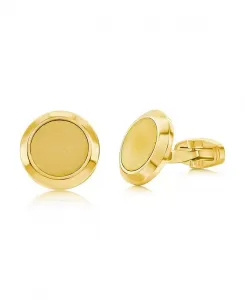 Запонки из нержавеющей стали, матовые и полированные Metallo, gold