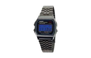 CASIO Часы Retrofit Series Quartz Movement Stainless Steel Strap Watch Men's Watch Black Dial, Black Dial with Dark Blue Bezel