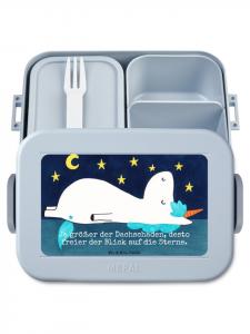 Mr. & Mrs. Panda MEPAL Bento Box с дизайном «Единорог и звездное небо» в пастельно-голубом цвете
