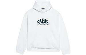 Толстовка Mens Cities Paris Wide Fit с капюшоном Balenciaga, белый