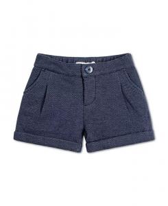 Короткое флисовое платье с манжетами для маленьких девочек Hope & Henry, синий