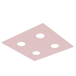 Потолочный светильник Lumicom River Square 4X, 40x4x40 см, розовый