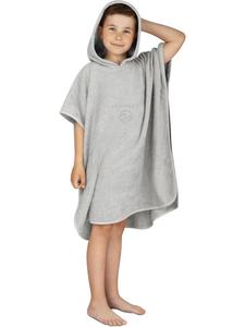 Normani Детский банный пончо из органического хлопка светло-серого цвета