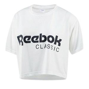 Классическая укороченная футболка с короткими рукавами br7307 rw16 Reebok, белый