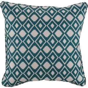 Декоративная подушка Vigo с ромбическим узором, наволочка с наполнителем, 1 штука H.O.C.K., Grün + bedruckt