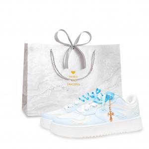 расслабленные амортизирующие устойчивые к истиранию легкие низкие кроссовки для скейтбординга unisex ANTA, светло-синий