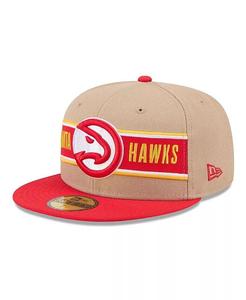 Мужская коричнево-красная кепка Atlanta Hawks NBA Draft 59FIFTY 2024 New Era, коричневый