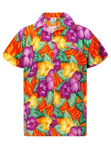 Рубашка King Kameha Wild Flowers, оранжевый