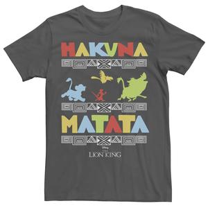 Мужская красочная футболка с плакатом «Король Лев» Hakuna Matata в стиле бохо Disney