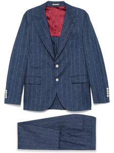 Brunello Cucinelli костюм в полоску, синий
