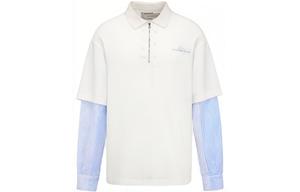 Поло с принтом логотипа на груди Feng Chen Wang, белый