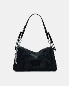 Средняя сумка с заклепками в виде змеи Desigual, черный