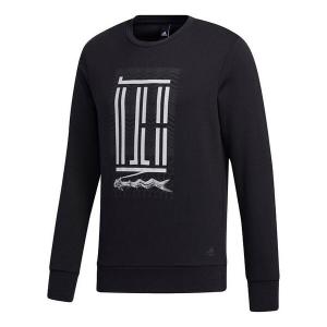 Толстовка adidas Wj Crew Logo Printing Pullover Round Neck Black, черный