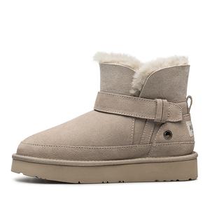 AU&MU Женские зимние ботинки каштан/светло-серый - светло-серый, цвет Light Gray