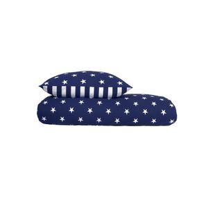 SCHIESSER Комплект постельного белья со звездами - фланель - 2 предмета - 155 x 220 см - синий