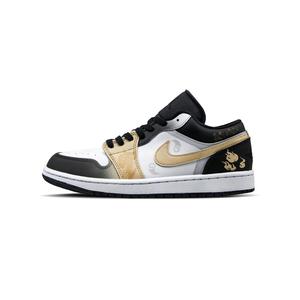 Jordan Баскетбольные кроссовки Air 1 Vintage, женские, низкие, черные, белые, желтые