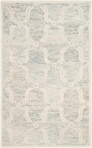 Ковер SAFAVIEH, 183 x 183 см, Cambridge Collection, Light Grey & Ivory, ручной работы, марокканский состаренный шерстяной, идеален для помещений с высокой проходимостью в гостиной, спальне (CAM728G)