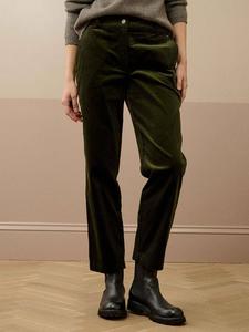 Органические хлопковые брюки-чинос с зауженным кроем Brora, Khaki