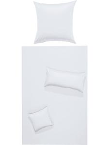 Постельное белье из сатина Mako с застежкой для отеля Landshut белого цвета Erwin Müller, 155 x 220 + 80 x 80 см