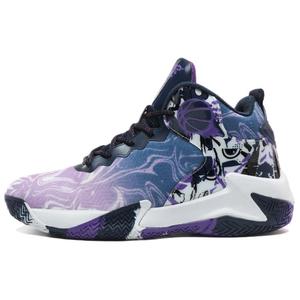 Sharp Engraving Амортизирующие, устойчивые к истиранию, противоскручивающие баскетбольные кроссовки мужские высокие фиолетовые, цвет Purple