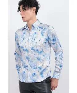 Футболка с принтом "Мраморный крокодил" от TORNADO MART, цвет Light Blue