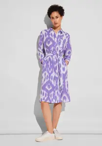 Платье-блузка STREET ONE, лен, цвет Smell Of Lavender