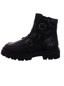 Женские теплые сапоги на плоской подошве черного цвета Bugatti