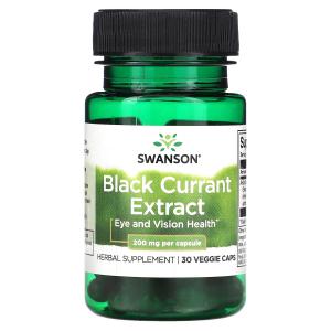 Экстракт черной смородины Swanson 200 мг, 30 растительных капсул