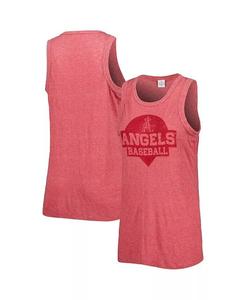 Женская красная майка Los Angeles Angels Tri-Blend Soft As A Grape