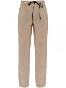 Пижамные брюки Victoria Beckham со складками, коричневый