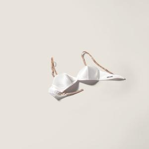 Атласный бюстгальтер MIU MIU, белый
