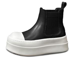 WENPU Короткие ботинки челси на платформе, женские, черные