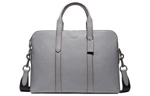 Метрополитен мягкая кожаная сумка через плечо, кроссбоди, большая мужская сумка light gray COACH