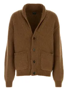 Кардиган с шалевым воротником Tom Ford, коричневый