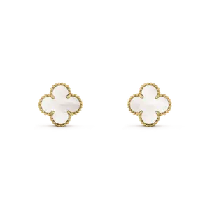 Серьги Van Cleef & Arpels Vintage Alhambra , 18-ct желтое золото, перламутр