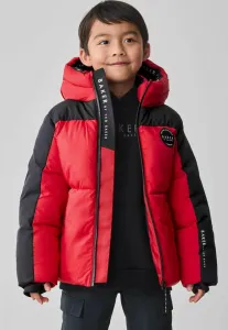 Зимняя куртка стандартного кроя, водоотталкивающая, с цветными блоками, утепленная. Baker By Ted Baker, Red/Black