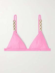Треугольный бикини-топ с мексиканским декором Melissa Odabash, розовый