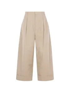 Брюки в складку Brunello Cucinelli, бежевый