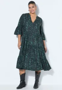 Платье-Джерси с камуфляжным рисунком и рукавами 3/4 Studio Untold, Matt Green