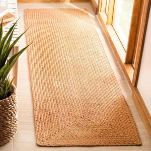 Ковер SAFAVIEH, 69 x 244 см, Braided Collection Runner, Multi, ручной работы Country Cottage, реверсивный хлопок, идеально для помещений с высокой проходимостью в гостиной, спальне (BRD166A)